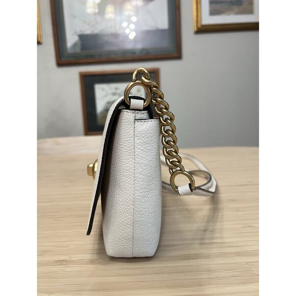 Coach Crosstown Crossbody Cream Pebble Bag Gold Chalk - Picture 8 of 14
